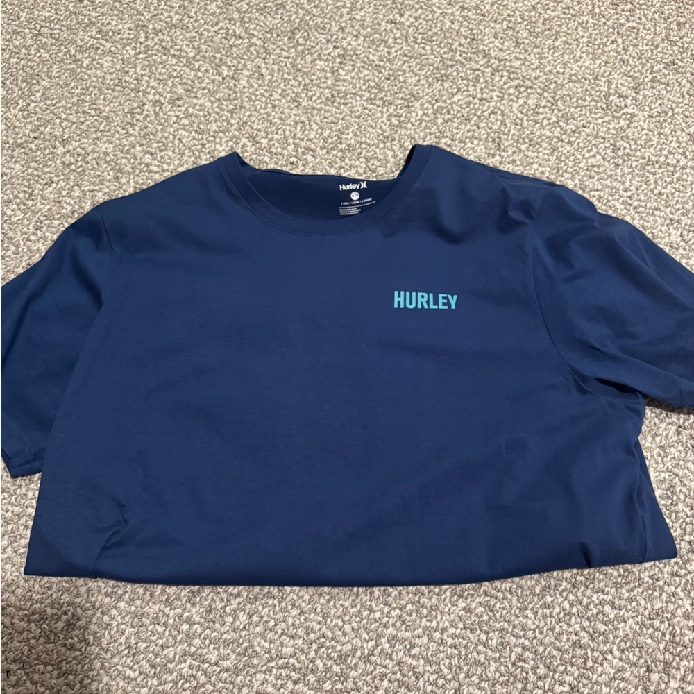 Hurley Deep Blue Tee with Logo